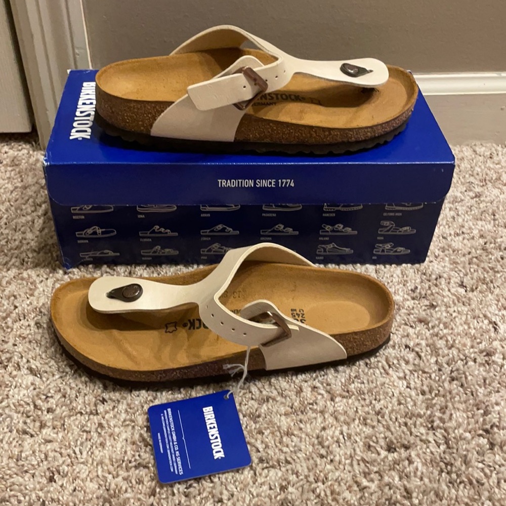 Birkenstock Gizeh Pearl White Asst